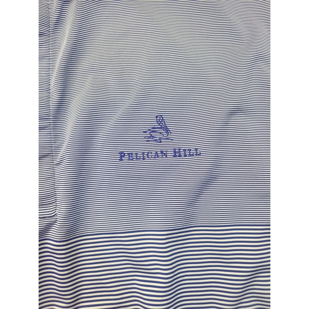 RLX Ralph Lauren Mens 2XL Blue Striped Performance Golf Polo Pelican Hill Preppy - Picture 3 of 9